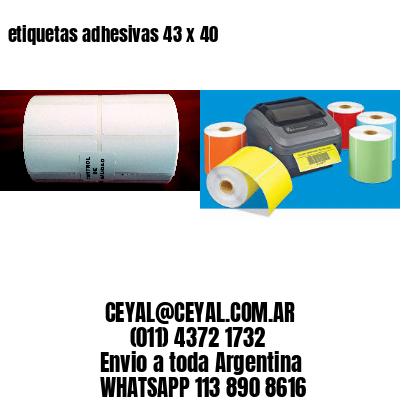 etiquetas adhesivas 43 x 40