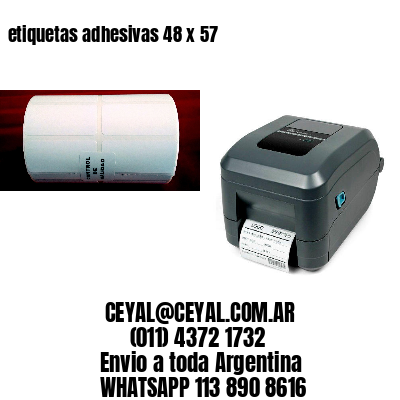 etiquetas adhesivas 48 x 57