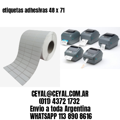etiquetas adhesivas 48 x 71