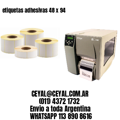etiquetas adhesivas 48 x 94