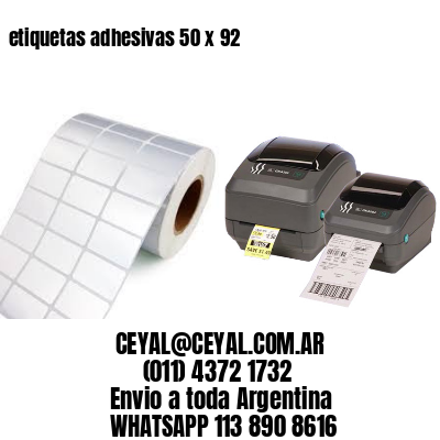 etiquetas adhesivas 50 x 92