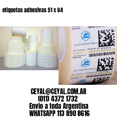 etiquetas adhesivas 51 x 64