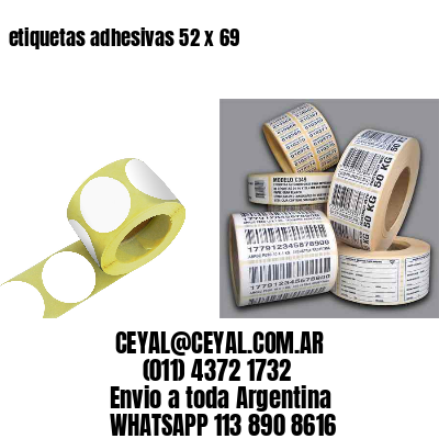 etiquetas adhesivas 52 x 69