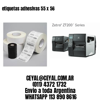 etiquetas adhesivas 55 x 56