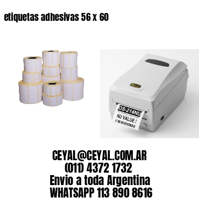 etiquetas adhesivas 56 x 60