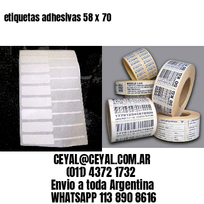 etiquetas adhesivas 58 x 70