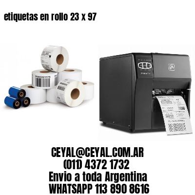 etiquetas en rollo 23 x 97