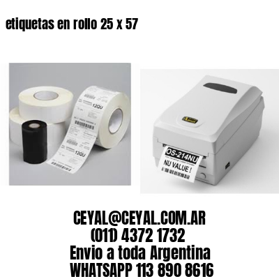 etiquetas en rollo 25 x 57