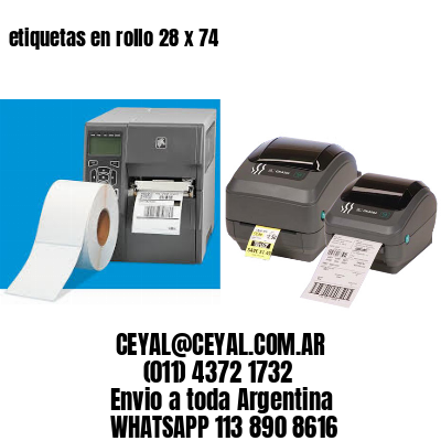 etiquetas en rollo 28 x 74