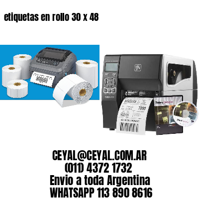 etiquetas en rollo 30 x 48