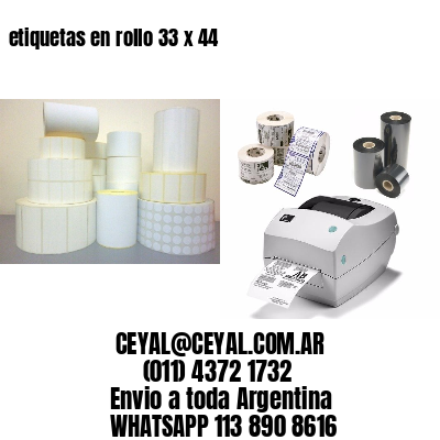 etiquetas en rollo 33 x 44