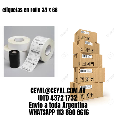 etiquetas en rollo 34 x 66