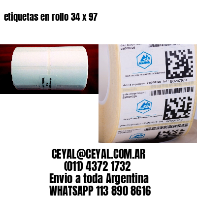 etiquetas en rollo 34 x 97