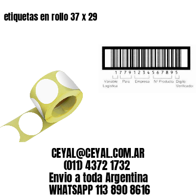 etiquetas en rollo 37 x 29