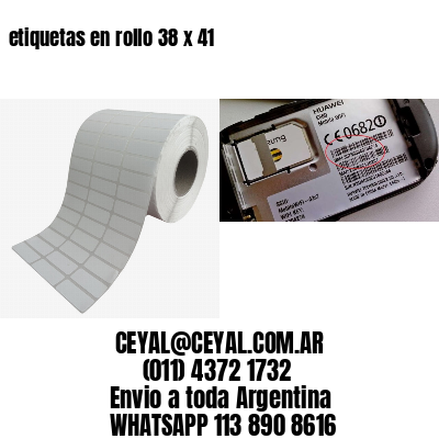 etiquetas en rollo 38 x 41