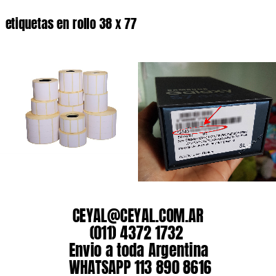 etiquetas en rollo 38 x 77