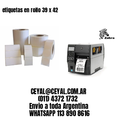 etiquetas en rollo 39 x 42