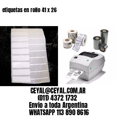 etiquetas en rollo 41 x 26