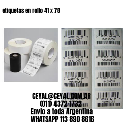 etiquetas en rollo 41 x 78