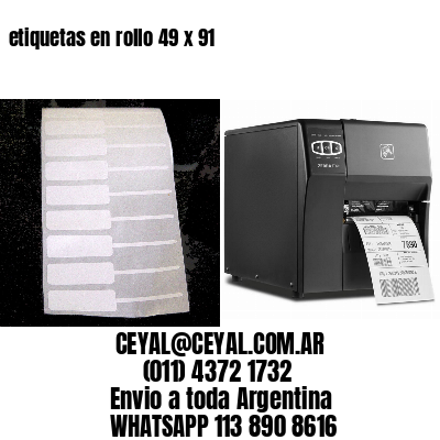 etiquetas en rollo 49 x 91