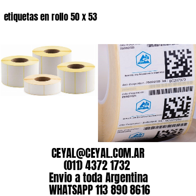 etiquetas en rollo 50 x 53