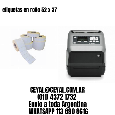 etiquetas en rollo 52 x 37