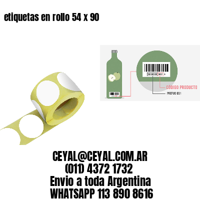 etiquetas en rollo 54 x 90