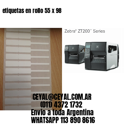 etiquetas en rollo 55 x 98