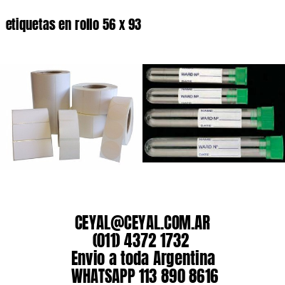 etiquetas en rollo 56 x 93