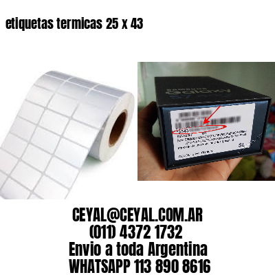 etiquetas termicas 25 x 43