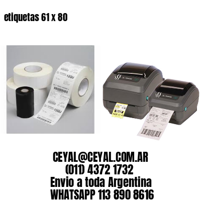 etiquetas 61 x 80