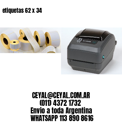 etiquetas 62 x 34