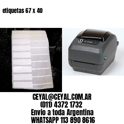 etiquetas 67 x 40
