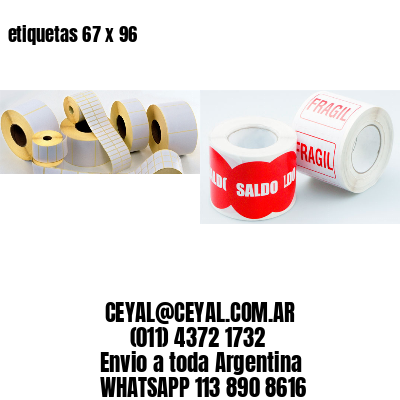 etiquetas 67 x 96