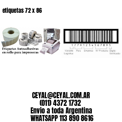 etiquetas 72 x 86