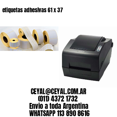 etiquetas adhesivas 61 x 37