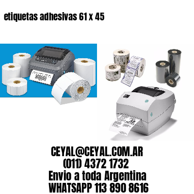 etiquetas adhesivas 61 x 45
