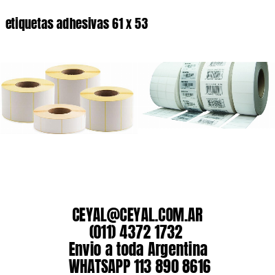 etiquetas adhesivas 61 x 53