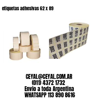 etiquetas adhesivas 62 x 89
