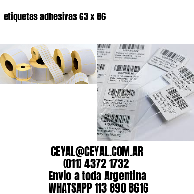 etiquetas adhesivas 63 x 86