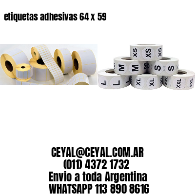 etiquetas adhesivas 64 x 59