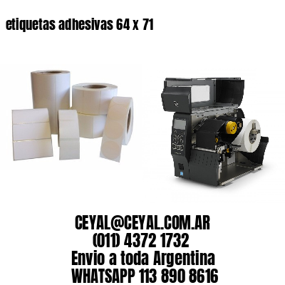 etiquetas adhesivas 64 x 71