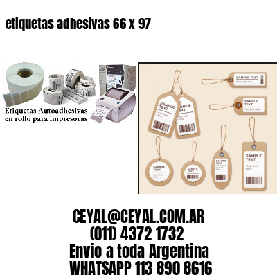 etiquetas adhesivas 66 x 97