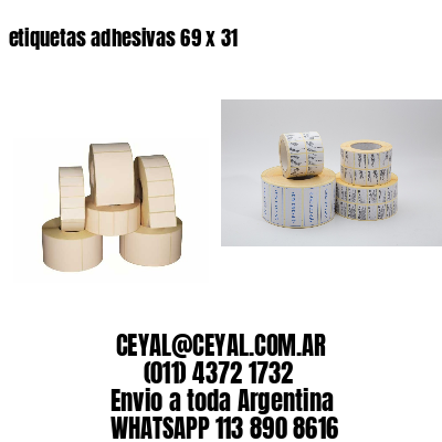 etiquetas adhesivas 69 x 31