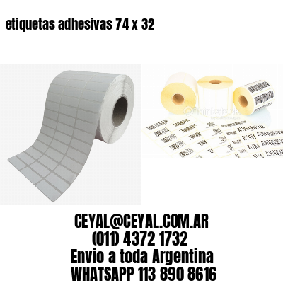 etiquetas adhesivas 74 x 32