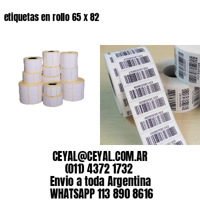 etiquetas en rollo 65 x 82