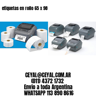 etiquetas en rollo 65 x 98