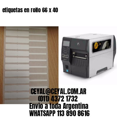 etiquetas en rollo 66 x 40