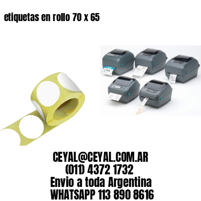 etiquetas en rollo 70 x 65