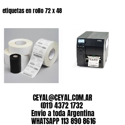 etiquetas en rollo 72 x 48